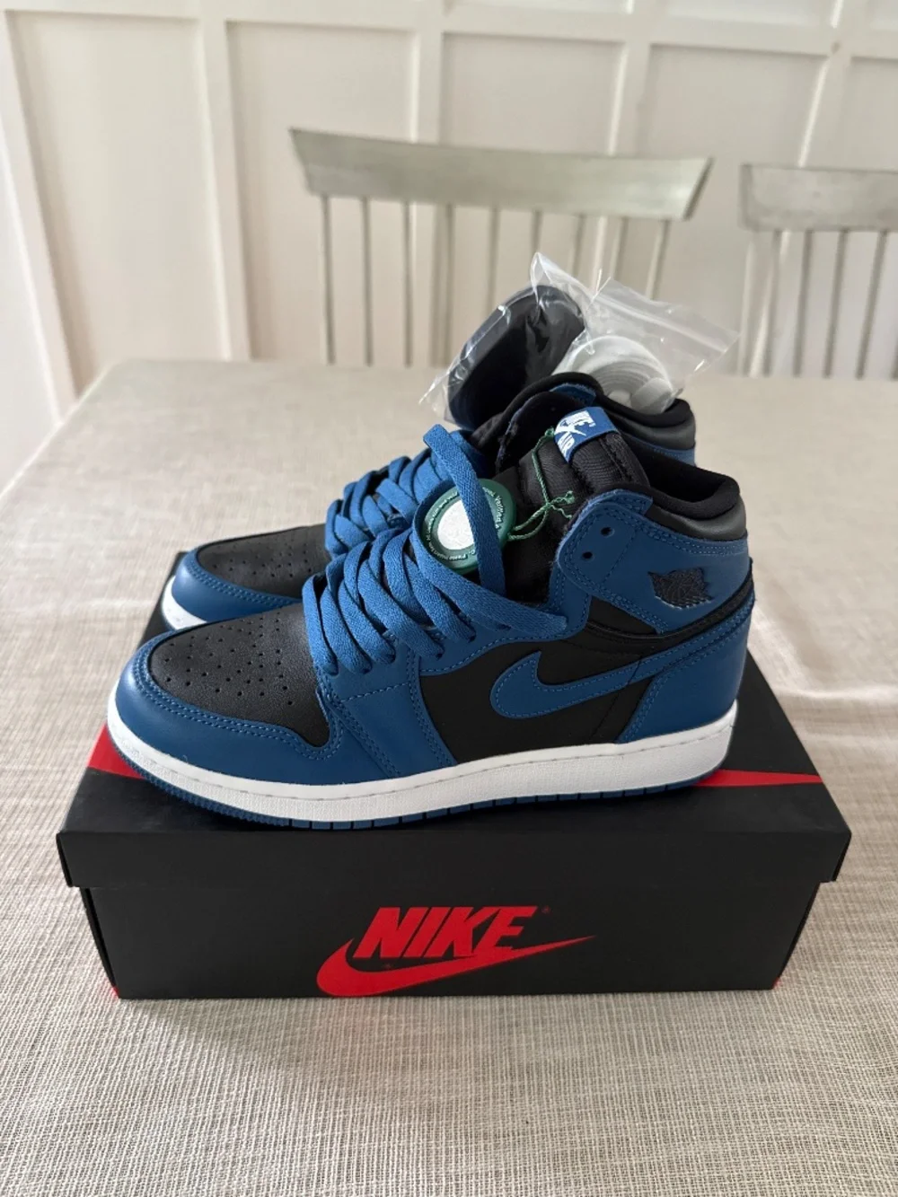Nike Air Jordan 1 high in Blue and Black